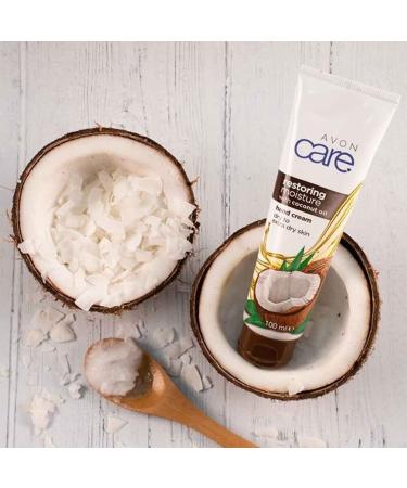 Buy 2 x Avon Care Restoring Moisture Hand Cream with Coconut Oil - 75 ml | Hydrating Hand Cream for Soft Skin | International Shipping Available - Buy Online on SooperMarket.com