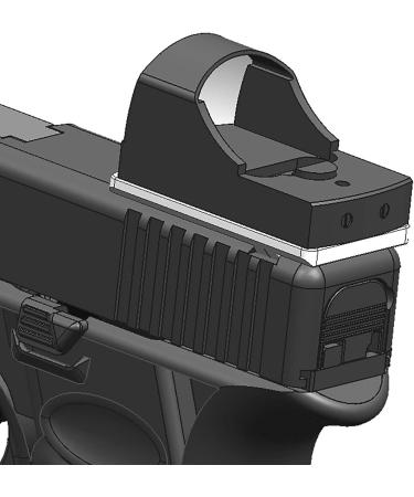 DPP Titanium Rear Sight Dovetail Mount for Glock - Compatible with Vortex Venom, Viper, Burris Fastfire, Docter - 7075T6 Aluminum - Black Anodized - Buy Online on SooperMarket.com