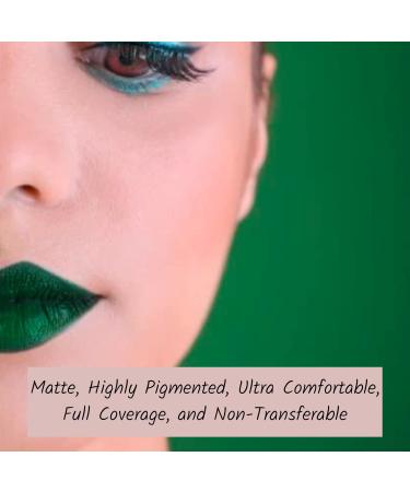 Mynena Dark Green Liquid Lipstick - Long Lasting, Waterproof, Smudge Proof Matte Color Stay Lip Stain - Talc-Free, Mica-Free, Gluten-Free, Paraben-Free | Jocelyne - Buy Online on SooperMarket.com