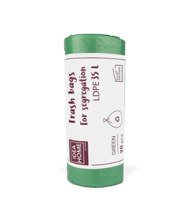 D.Rect garbage bag 35L 20-piece plastic garbage bags garbage bags for the kitchen hard-wearing garbage bags recycling waste bags garbage bags paper waste bags green 20 pieces green 1 piece (20 pack)