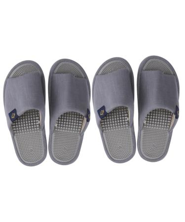 FRCOLOR 2 Pairs Massage Slippers Maple Leaf Silicone Mould Slippers for Women Indoor Massager for Feet Sandals Slippers for Women Indoor Slippers Massage Slippers Household EVA 9.5x2pcs Blue X 2 Pieces