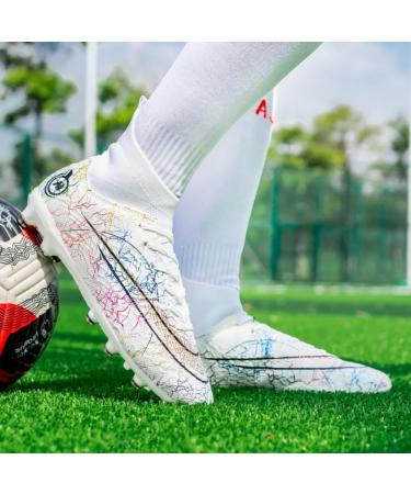 Buy HmhnSya Professional Soccer Shoes for Men & Kids - High Ankle Training Spikes Unisex Sneakers Size 44 EU - Buy Online on SooperMarket.com