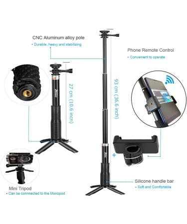 Husiway Accessory Bundle for GoPro Hero 11-2 AKASO Cameras | Compatible with Go Pro Max, Fusion, Insta360 ONE X, DJI Osmo Action | 56E (HSW56E) - Buy Online on SooperMarket.com