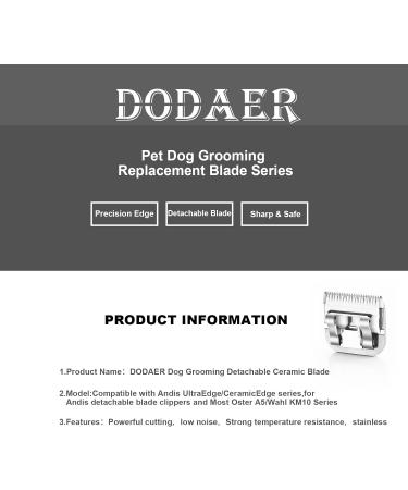 Premium Ceramic Blades for Dog Hair Cutters - Moser 45-50 Heiniger Andis Easter A5 KM10 - Size 40# 0.25mm (2 Pieces) - Buy Online on SooperMarket.com