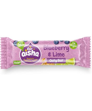 For Aisha Oaty Bars Blueberry & Lime 30 Bars - Halal, Vegan, Nut Free, Gluten Free, Dairy Free | 100% Natural Ingredients - Baby & Toddler Snacks - Buy Online on SooperMarket.com
