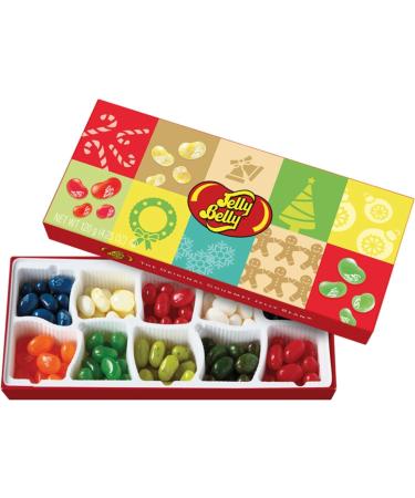 Jelly Belly 10-Flavor Gourmet Jelly Beans Christmas 120g Candy Box containing Butter Beans Coconut Jelly Cherry Candy & More Kosher Candy Gluten Free Stocking Stuffers for Teens Holidays - Buy Online on SooperMarket.com