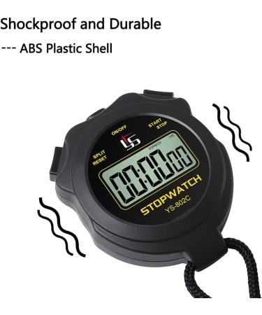 ZCTIMYI Digital Stopwatch Timer - Mute, Large Display, Easy-to-Use - Ideal for Coaches, Swimming, Running - Yellow - Buy Online on SooperMarket.com