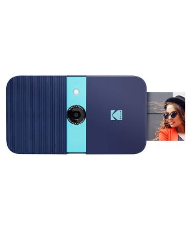 KODAK Smile Instant Print Digital Camera  Slide-Open 10MP Camera w/2x3 ZINK Printer (Blue) Blue Camera