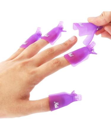 TsMADDTs Acrylic Nail Soak Off Clips - 30pcs Reusable Gel Nail Polish Remover Clips in Pink, Purple, White | Nail Clips for Polish Removal - Buy Online on SooperMarket.com