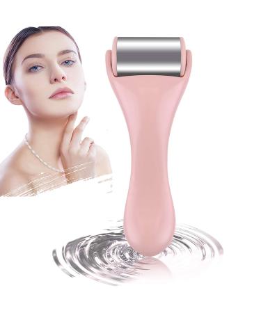 Pink Stainless Steel Ice Roller for Face & Eye - Pain Relief, Migraine, Puffiness - Cold Facial Roller for Redness, Headaches - Skincare Massager - Buy Online on SooperMarket.com
