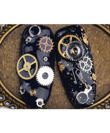 1 Box Metal Gear Stud Sheet Mixed Steampunk Nail Art Decoration Gold Useful and Fashion - Buy Online on SooperMarket.com