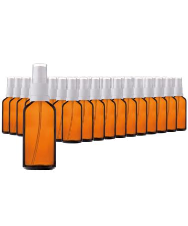 Handsunity 50ml-88Stk spray glass bottle-pharmacy amber glass bottle set with white atomizer glass spray bottle made of brown las including 5 accessories 50ml-88 pieces White cap
