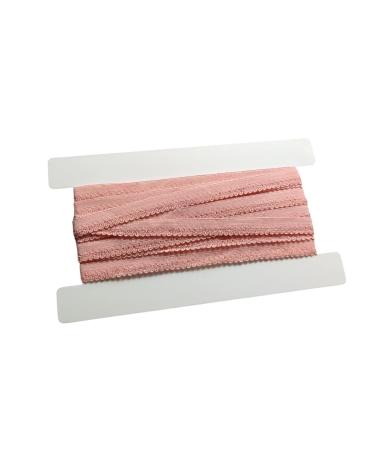 AUNHIRU 5 Yards Picot Edge Lingerie Elastic Stretch Sewing Plush Bra Elastic 7/16 Inch (Pink)