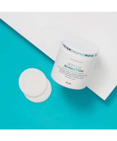 Peter Thomas Roth Peptide Skinjection Exfoliating Peel Pads | Smoothing Expression Lines & Wrinkles | Fragrance-Free Alcohol-Free All Skin Types - Shop Internationally - Buy Online on SooperMarket.com