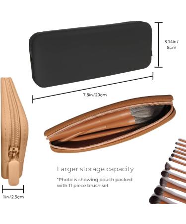 Periwinkle Travel Zipper Pouch: Silicone Makeup Brush Holder & Organizer for Brushes - Buy Online on SooperMarket.com