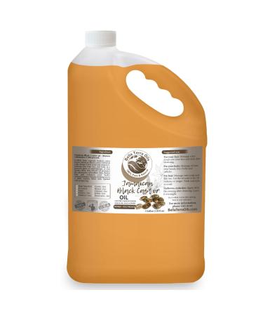 Bella Terra Oils Pure Black Castor Oil for Hair & Skin 1gallon Fortifying & Moisturizing Shine Hydrate 12.8 Fl Oz (Pack of 10)