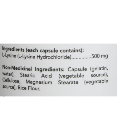 NOW Supplements L-Lysine 500mg Capsules 100 Count - Buy Online on SooperMarket.com
