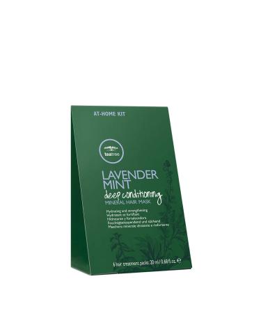 Tea Tree Lavender Mint Deep Conditioning Mineral Hair Mask Hydrates + Strengthens For Coarse + Dry Hair 0.68 Packet (Pack of 6)