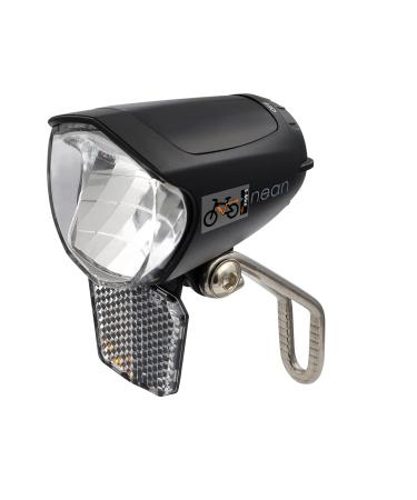 NEAN E-BIKE LED bicycle light 70 lux with reflector and StVZO approval bicycle lamp bicycle front light bicycle light at the front headlights with aluminum cooling plate black