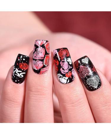 Alexnailart Stamping Plate Heart Template - Nail Art Tools (FE014) - Buy Online on SooperMarket.com