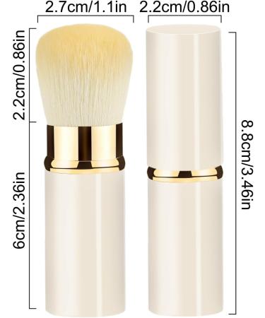 Maodom Telescopic Makeup Brush Small Multipurpose Cosmetics Brushes Portable Powder Brushes Soft Face Makeup Brush for Sunscreen Bronzing Powder White - Buy Online on SooperMarket.com