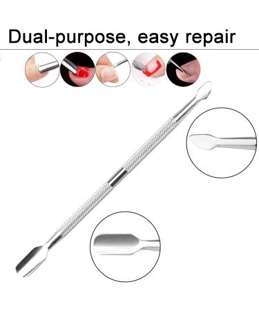 Olakin Set of 2 Stainless Steel Cuticle Nippers and Cutters with Pusher - Ideal for Manicure and Pedicure - Buy Online on SooperMarket.com