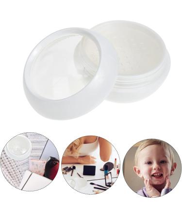PLAFOPE Box Powder Box Empty Powder Make up Powder Puff Fluffy Puff Case Powder Compact Jar Plastic Pp White - Buy Online on SooperMarket.com