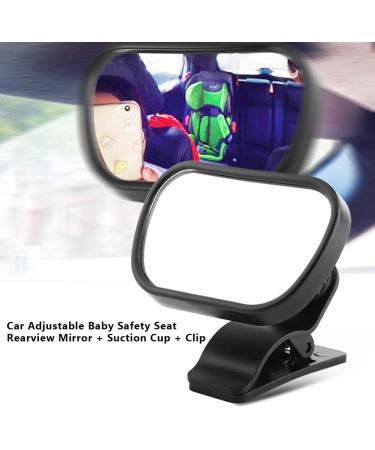 Universal Adjustable Car Baby Rear View Safety Mirror - Suction Cup & Clip - Black | 1 Piece - Buy Online on SooperMarket.com