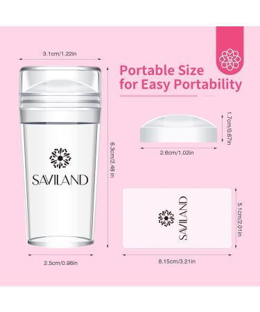 Saviland Nail Stamp Set 03 - Sheerness Jelly French Tip & Pink Gel Polish | Nail Accessories & Stamper for Stunning French Nail Designs - Buy Online on SooperMarket.com