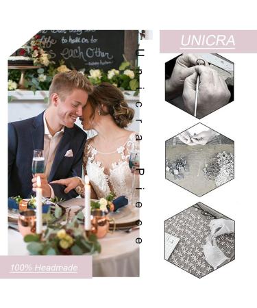 Unicra Flower Bride Wedding Hair Vine Silver Crystal Hair Accessories Pearl Bridal Headpiece for Women and Bridesmaid - Buy Online on SooperMarket.com