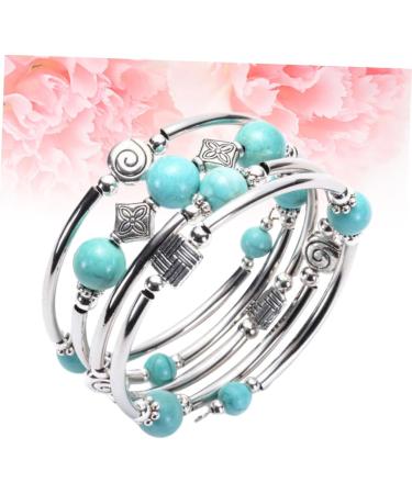 PACKOVE 1pc Jewelry Handmade Bracelet Natural Material Bracelet Womens Bangles Bracelets Decorative Bangle Tiger Eye Stone Charm Bracelets Turquoise Bracelet Miss Volcanic Rock - Buy Online on SooperMarket.com