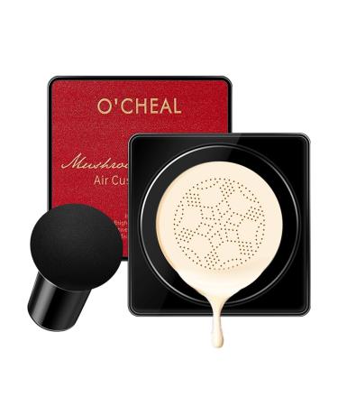 GL-Turelifes Mushroom Head CC Cream Air Cushion Foundation Water Feeling Flawless BB Cream Moisturizing Oil Control Long Lasting Lightweight & Smoothing Natural Concealer (H-01 Ivory 0.53 Oz) 15 g (Pack of 1) H-01 Ivory