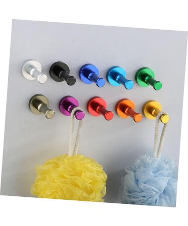 OFFSCH Hat Wall Hanger Black Robe Towel Hook Metal Clothes Rack Coat Hooks Wall Hanging Bath Towel Bracket medium Purple - Buy Online on SooperMarket.com