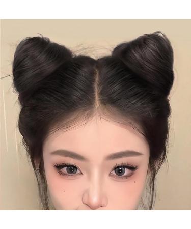 BEALIFE Exquisite Workmanship Cat Ear Claw Clip Hair Extension Increase Hair Volume Fluffy Cow Horn High Temperature Fiber Dark Brown - Buy Online on SooperMarket.com