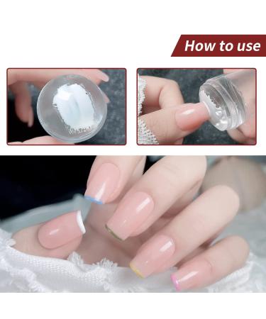 Shop Luvadeyo 3-Piece Nail Art Stamper Set - Double-End Silicone Jelly Nail Stamping Tools for DIY Manicure - Transparent & Blue - Buy Online on SooperMarket.com