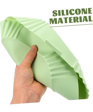 Cabilock Air Fryer Pan Air Fryer Silicone Liner Non-Stick Silicone Pot Reusable Square Cooking Pot Green 24X19.5X5CM - Buy Online on SooperMarket.com