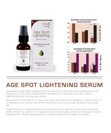 Age Spot Face Serum | Dark Spot Corrector with Hyaluronic Acid | Brightening & Anti-Aging Solution by Hyalogic - 1 Fl. oz - Buy Online on SooperMarket.com
