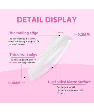 Saviland Soft Nail Gel Tips - 480PCS Short Coffin Full Cover Matte False Nail Tips for DIY Nail Art & Extensions - Perfect Valentine Gift - Buy Online on SooperMarket.com