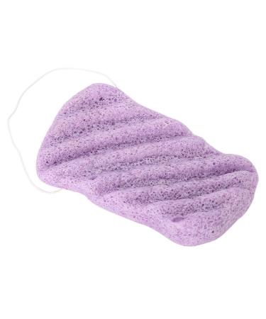 Salmue Konjac Sponge Set - 100% Natural Long Wave Type for Deep Cleansing Body & Facial Care - Purple - Buy Online on SooperMarket.com