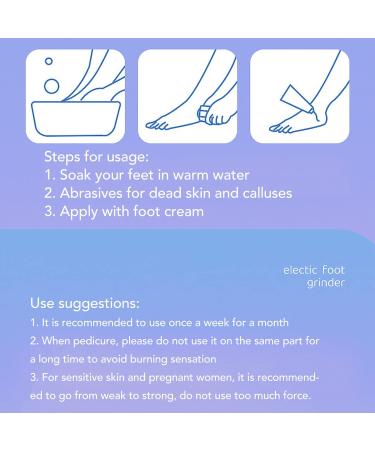 Rechargeable Portable Electronic Foot File Pedicure Kits Electric Foot Callus Remover with Grinding Head Professional Pedicure Tools Foot Scrubber File Pedicure Tool for Men Women Hard Dry Skin - Buy Online on SooperMarket.com
