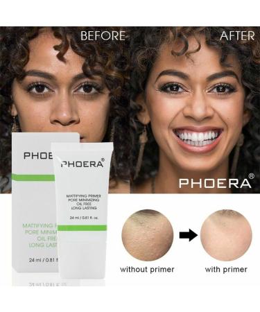 PHOERA Primer Matte Finish Face Makeup Pore filler Primer Foundation Base Oil Control Full Coverage Make Up Base Concealer Long Lasting Flawless Pores Minimiser Liquid Moisturizing (24ml.) 24 ml (Pack of 1) - Buy Online on SooperMarket.com