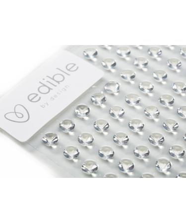 Edible By Design Clear 5mm Soft Gel Diamonds, 100 Count