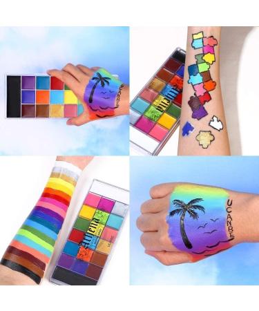 UCANBE Athena 20 Color Professional Body Face Paint Oil Palette - Non-Toxic Makeup for Halloween, FX Party & Adult Painting - Buy Online on SooperMarket.com