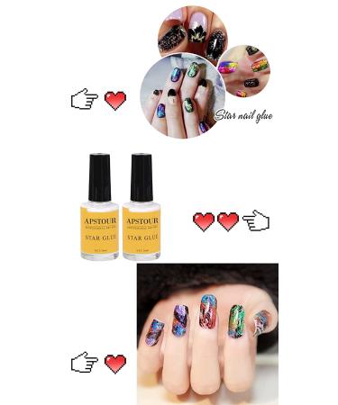 Nail Art Foil Glue Gel for Starry Sky Stickers - 2 Bottles (16ML each) - Buy Online on SooperMarket.com