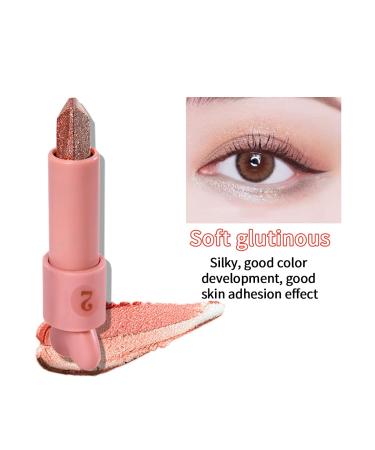 ICE LOVE 2pcs Glitter Eyeshadow Stick Set - Long Lasting Matte Cream & Shimmer Dual Color Eye Makeup - Buy Online on SooperMarket.com