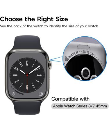 Mowei 3-Pack Apple Watch Series 8/7 Screen Protector 45mm - Premium 9H Tempered Glass, Full Coverage, Bubble-Free, Waterproof - Infinite HD Shield for Apple Watch 7/8 45mm - Buy Online on SooperMarket.com