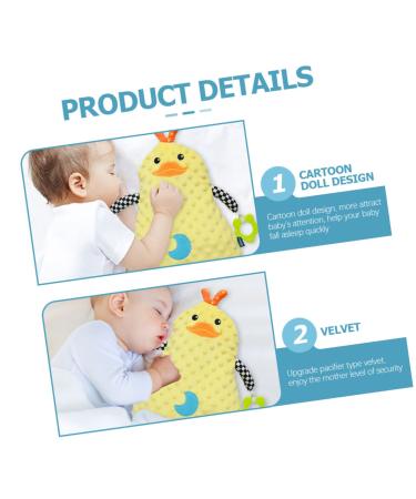 Kisangel 4-Pack Baby Comfort Towel Pacifiers | Plush Sleep Toys for Young Children | Soft Gel Sleep Aid | 43x24cm Color-Sorted Cuddly Toys - Buy Online on SooperMarket.com