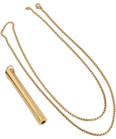 Mindful Breathing Necklace Prevent Skin Fading Reduce Anxiety Relieve Stress Increase Lung Volume For Men For Daily Wear (Gold Color) - Buy Online on SooperMarket.com
