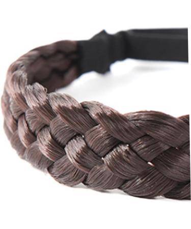 Braid Headband 5 Strands Synthetic Hair Braided Headband Chunky & Wide Plaited Braid Hair Band Adjustable Elastic Stretch Hairpiece for Girls (Style 3) - Buy Online on SooperMarket.com
