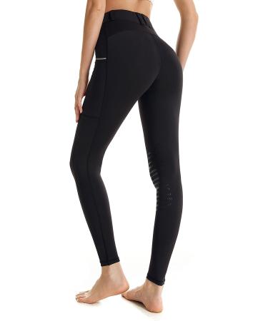 FunRiding Women's Horse Riding Tights with Pockets & Silicone Grip - Black XS - Buy Online on SooperMarket.com